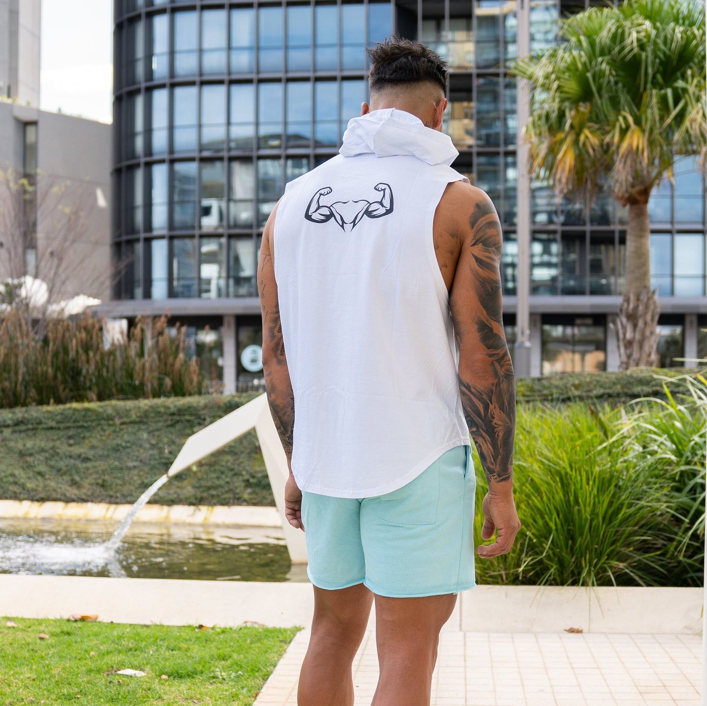 Hoodie Tank - White
