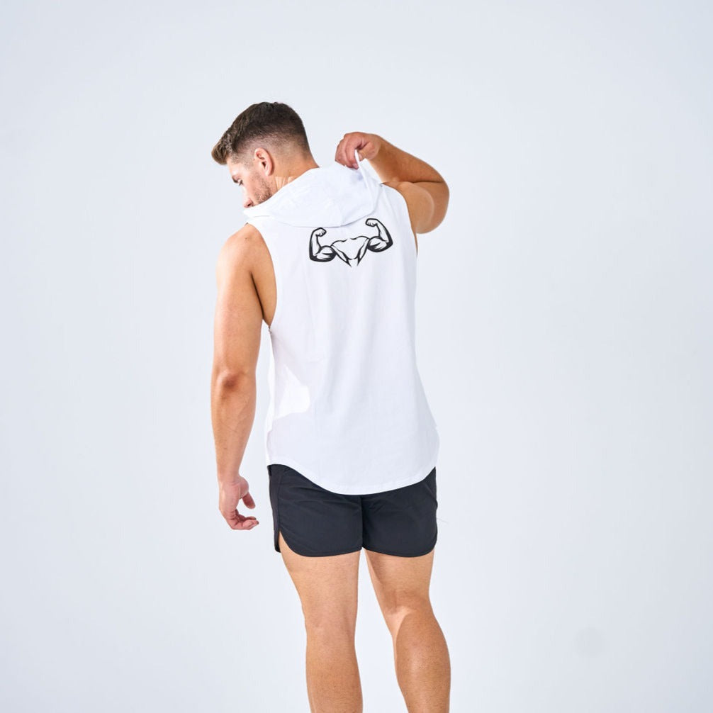 Hoodie Tank - White