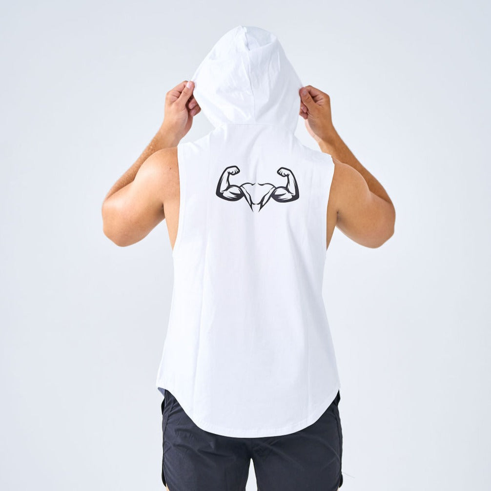 Hoodie Tank - White