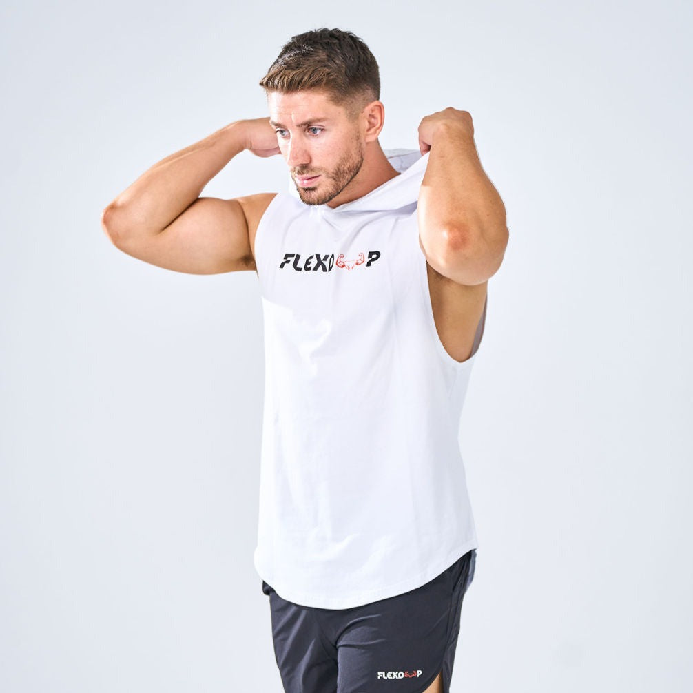 Hoodie Tank - White