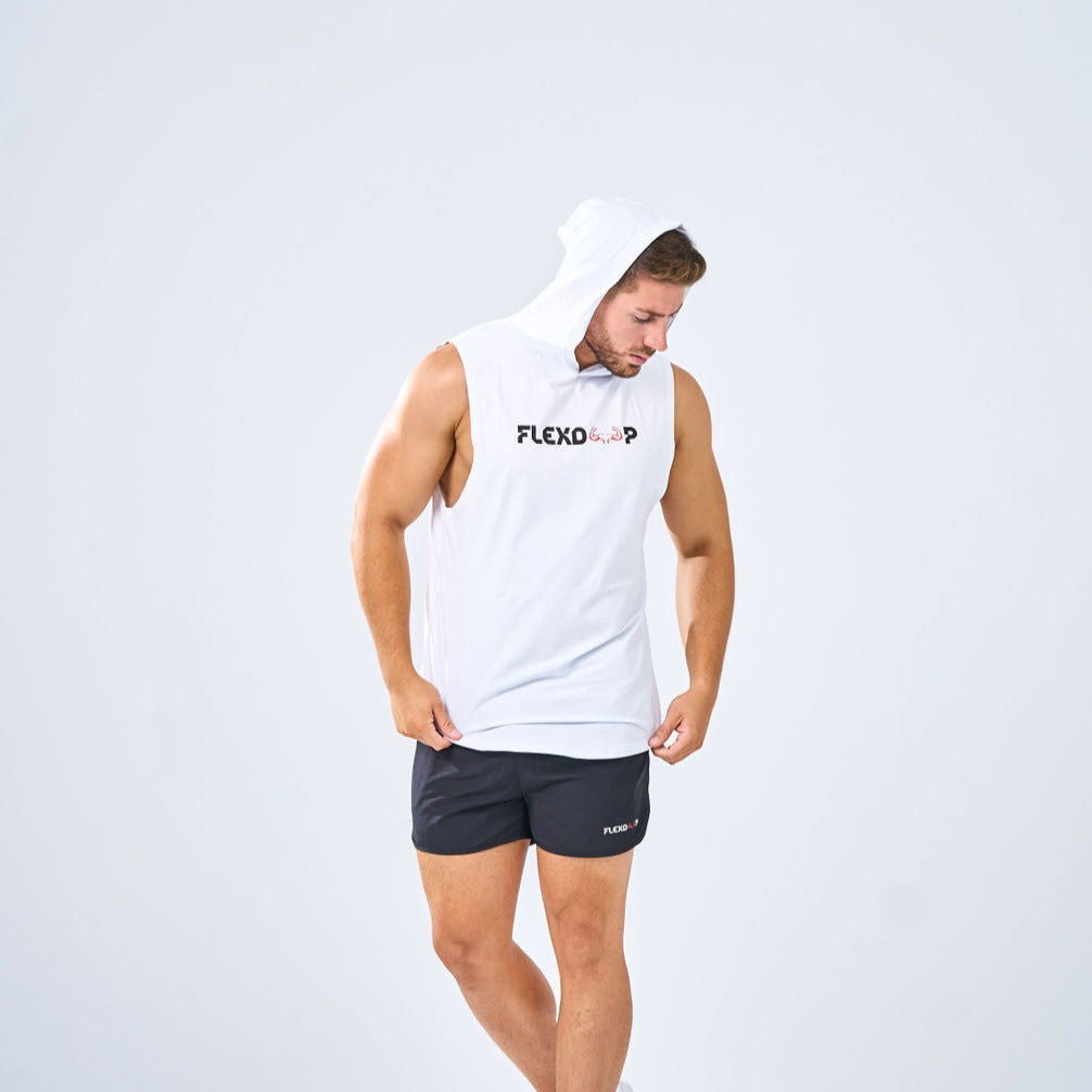 Hoodie Tank - White