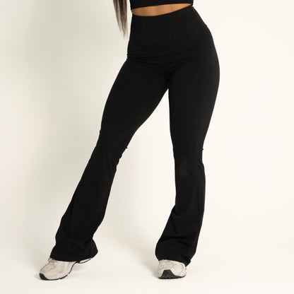 Scrunch Flare Leggings - Black