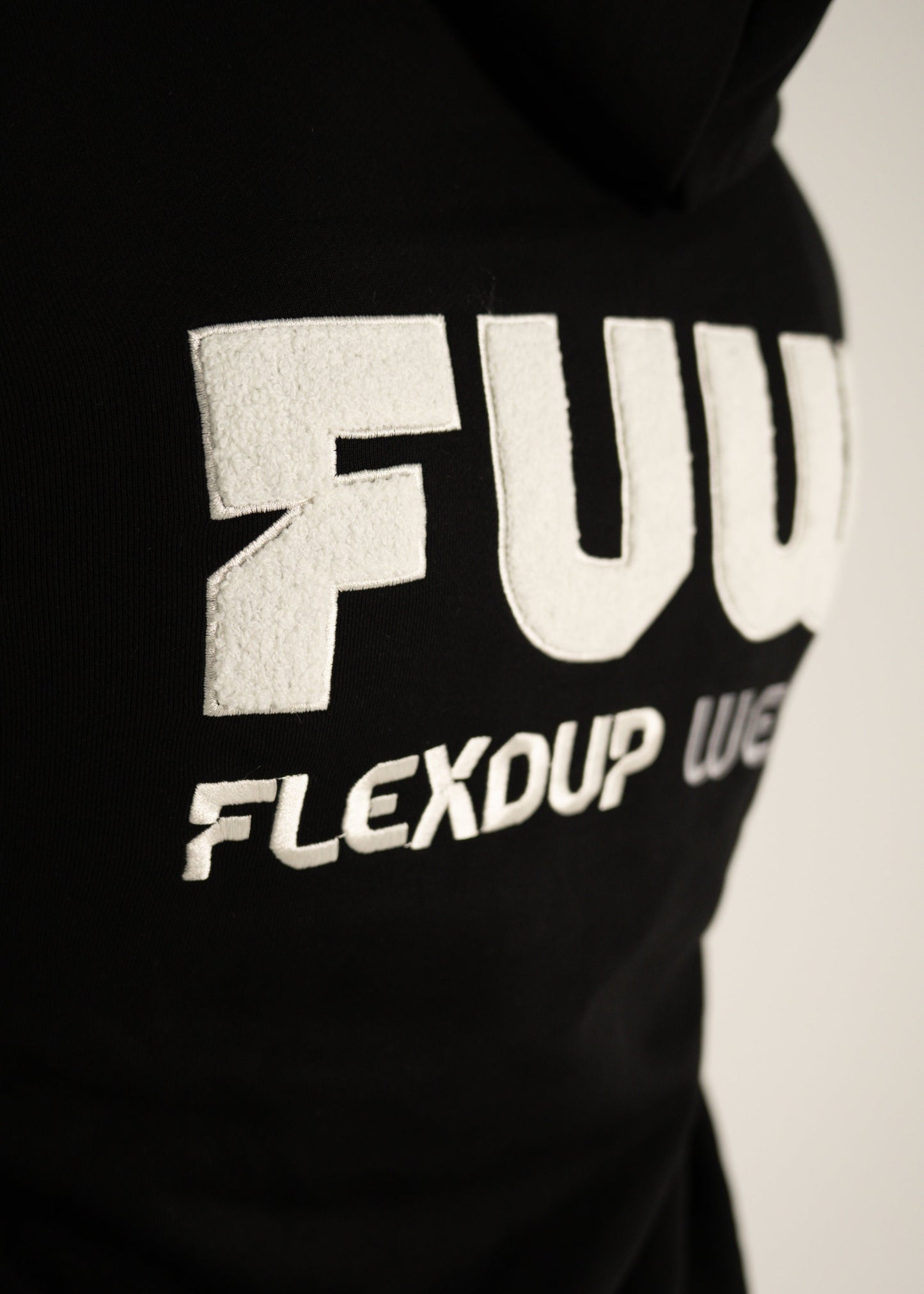 Oversized FUW Street Hoodie - Black