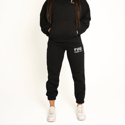 Oversized FUW Street Joggers - Black