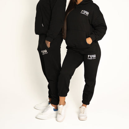 Oversized FUW Street Joggers - Black