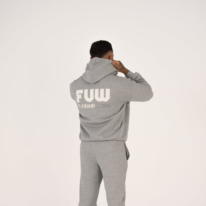 Oversized FUW Street Hoodie - Grey