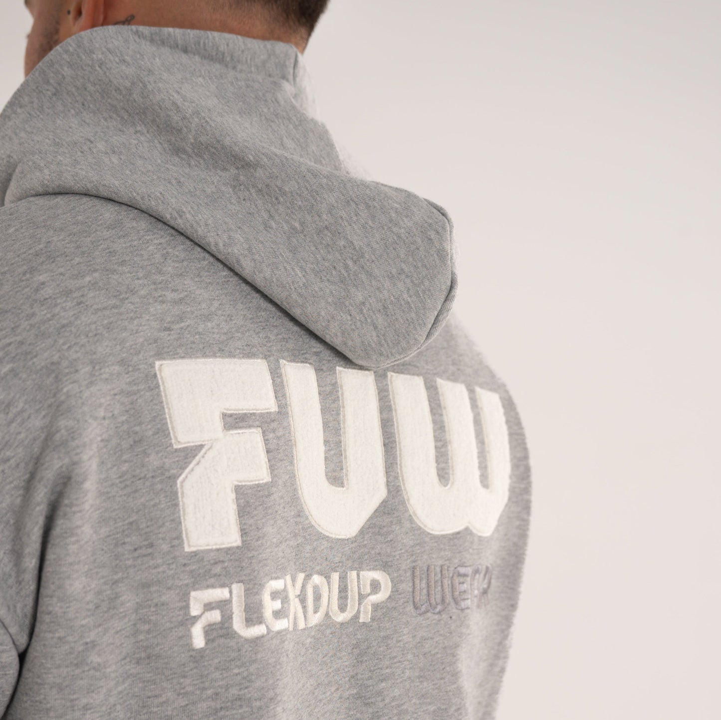 Oversized FUW Street Hoodie - Grey