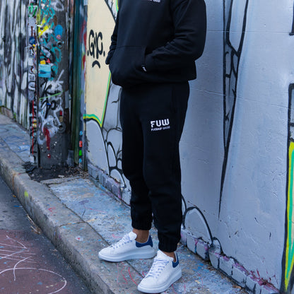 Oversized FUW Street Joggers - Black