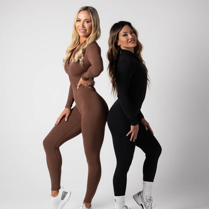Long Sleeve Jumpsuit - Black