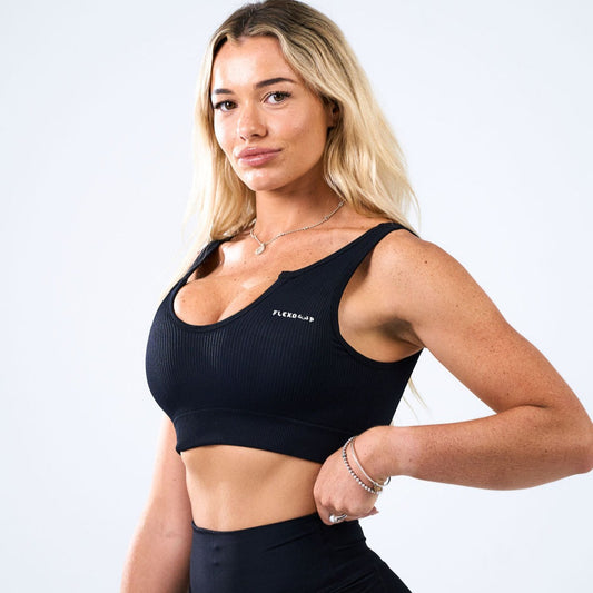 Ribbed Seamless Sportsbra - Black