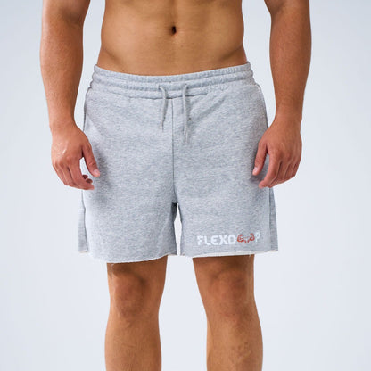 Cut-Roll Bottom Shorts - Grey